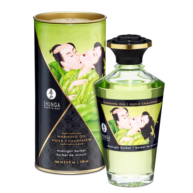 Shunga Warming Massage Oil Midnight Sorbet Aroma - UABDSM