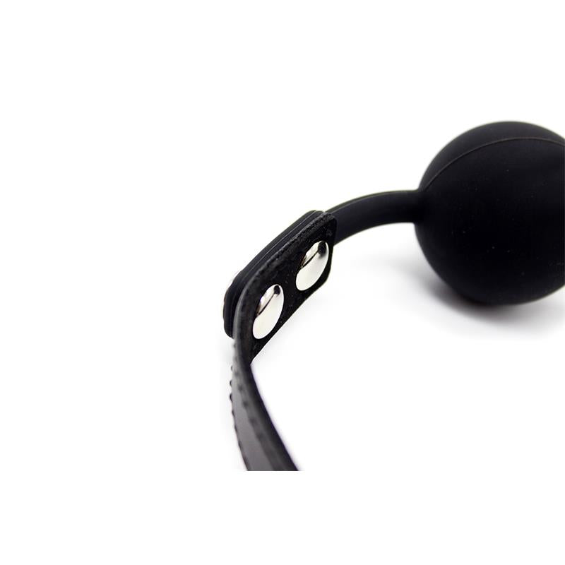 Silicone Ball Gag 4 cm Adjustable Black - UABDSM