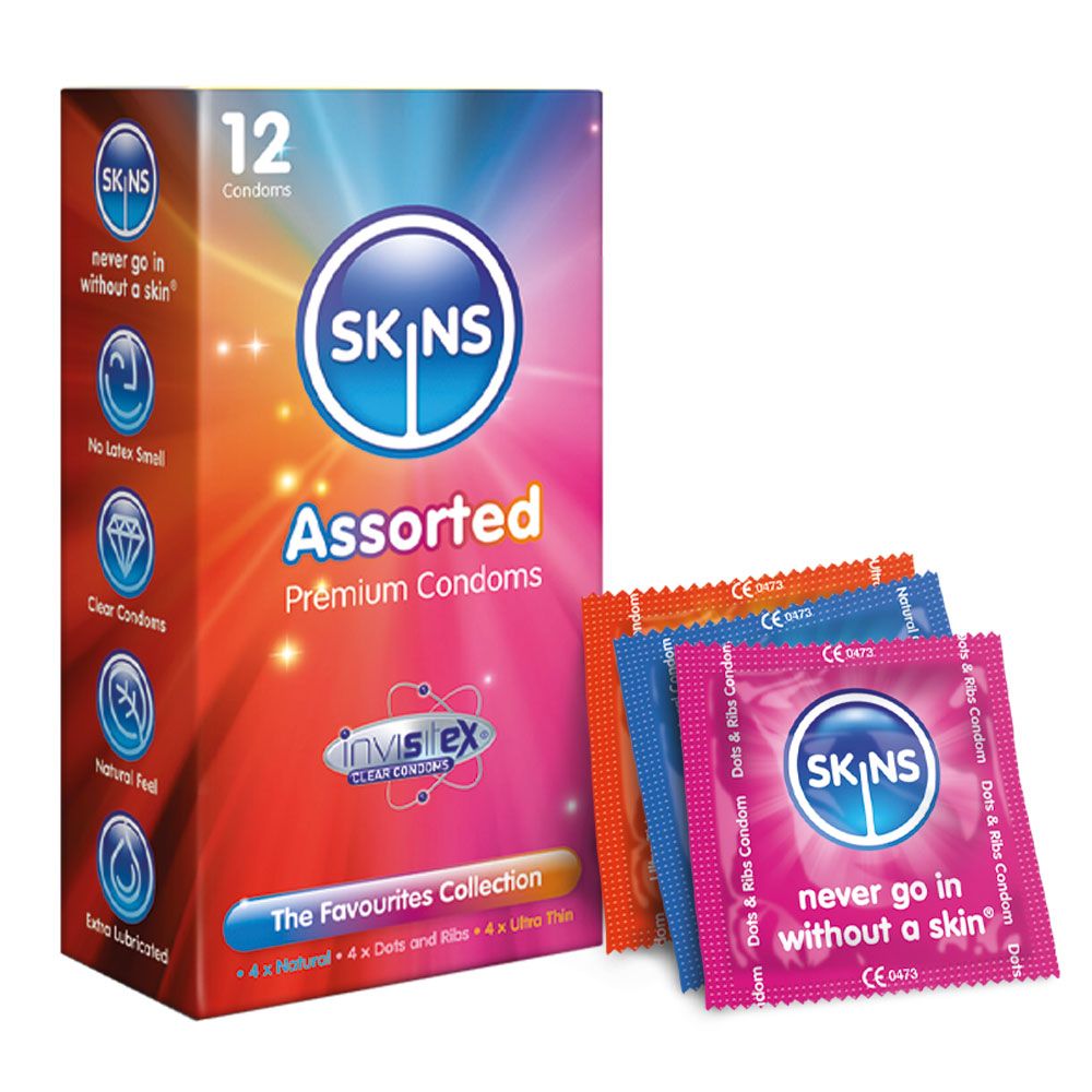 Skins Condoms Assorted 12 Pack International 1 - D&R NAT UT - UABDSM