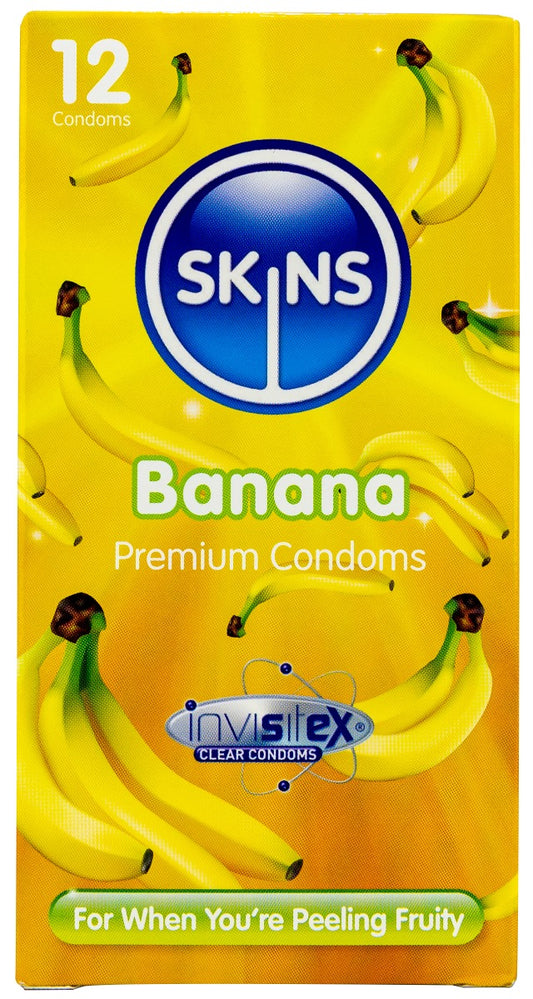 Skins Condoms Banana 12 Pack - International 1 Skins Condoms Banana 12 Pack - International 1 - UABDSM