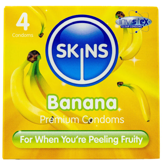 Skins Condoms Banana 4 Pack - International 1 Skins Condoms Banana 4 Pack - International 1 - UABDSM