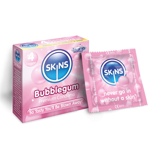 Skins Condoms Bubblegum 4 Pack Skins Condoms Bubblegum 4 Pack - UABDSM
