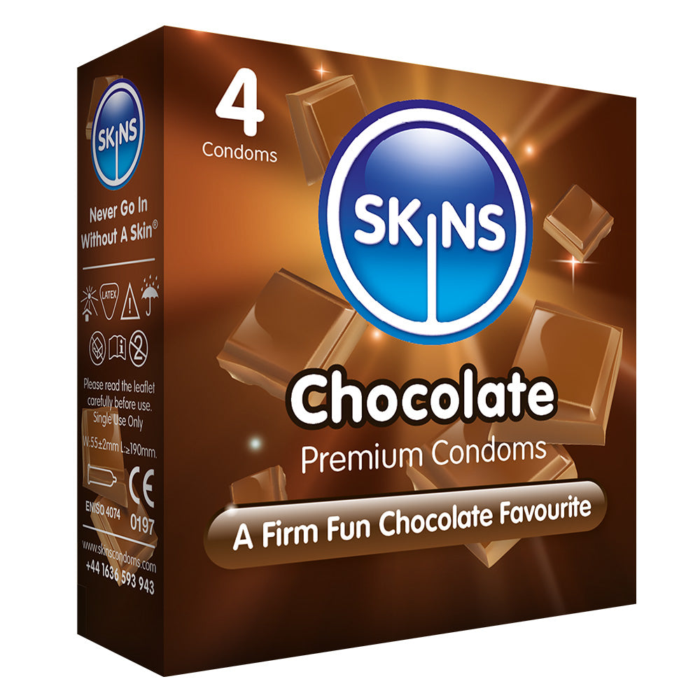 Skins Condoms Chocolate 4 Pack International 1 - UABDSM