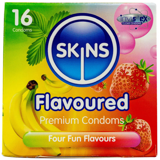 Skins Condoms Flavours Cube 16 Pack - International 1 Skins Condoms Flavours Cube 16 Pack - International 1 - UABDSM