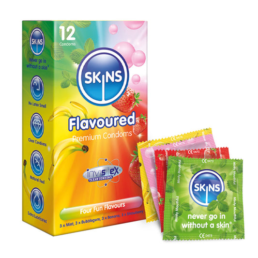 Skins Condoms Flavours 12 Pack Skins Condoms Flavours 12 Pack - UABDSM