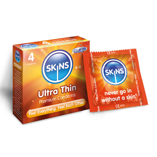 Skins Condoms Ultra Thin 4 Pack Skins Condoms Ultra Thin 4 Pack - UABDSM