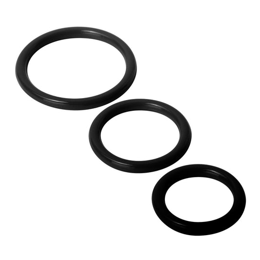 Trinity Silicone Cock Rings Black Trinity Silicone Cock Rings Black - UABDSM