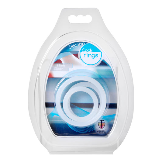 Trinity Silicone Cock Rings Clear - UABDSM
