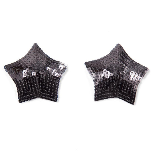 Star Nipple Covers with Black Sequins Star Nipple Covers with Black Sequins - UABDSM