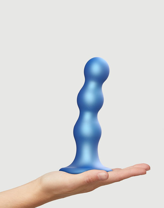 Strap-On-Me - Dildo Plug Balls Size L - Metallic Blue Strap-On-Me - Dildo Plug Balls Size L - Metallic Blue - UABDSM