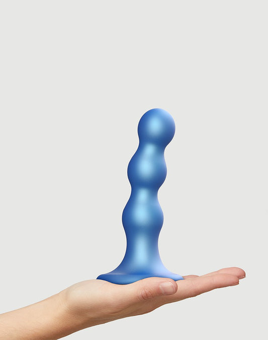 Strap-On-Me - Dildo Plug Balls Size M - Metallic Blue Strap-On-Me - Dildo Plug Balls Size M - Metallic Blue - UABDSM