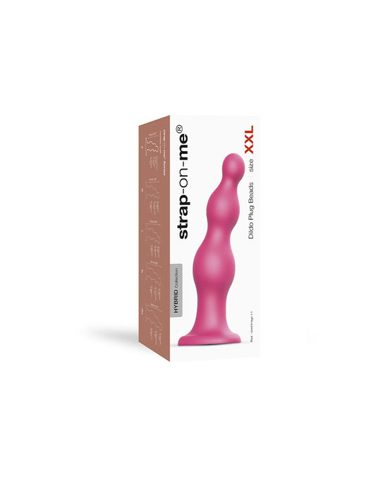 Strap-On-Me - Dildo Plug Beads Size XXL - Metallic Pink - UABDSM