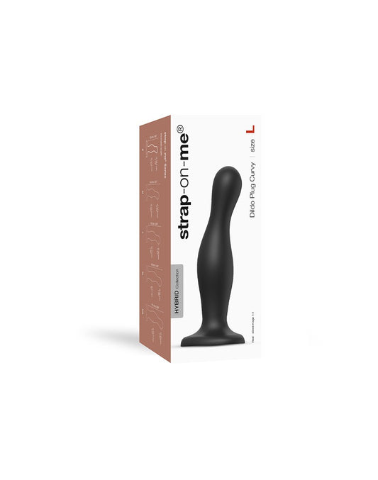 Strap-On-Me - Dildo Plug Curvy Size L - Black - UABDSM