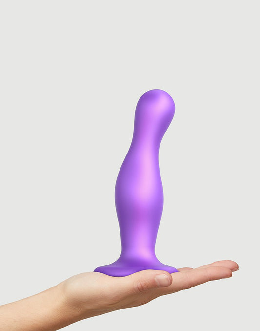 Strap-On-Me - Dildo Plug Curvy Size L - Metallic Purple Strap-On-Me - Dildo Plug Curvy Size L - Metallic Purple - UABDSM