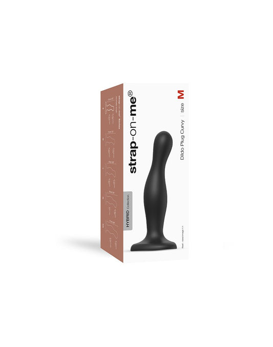 Strap-On-Me - Dildo Plug Curvy Size M - Black Strap-On-Me - Dildo Plug Curvy Size M - Black - UABDSM