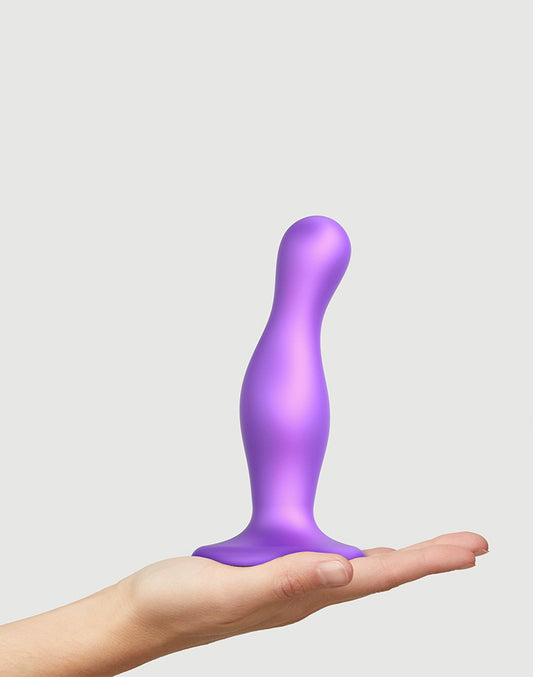 Strap-On-Me - Dildo Plug Curvy Size M - Metallic Purple Strap-On-Me - Dildo Plug Curvy Size M - Metallic Purple - UABDSM