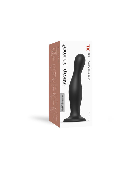 Strap-On-Me - Dildo Plug Curvy Size XL - Black - UABDSM