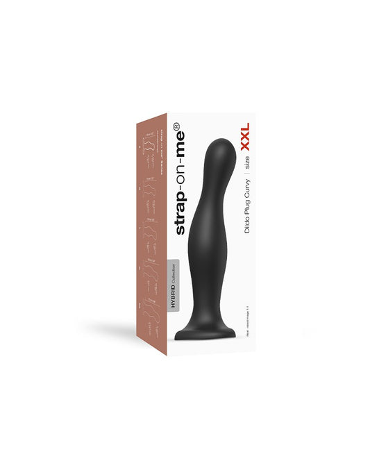 Strap-On-Me - Dildo Plug Curvy Size XXL - Black - UABDSM
