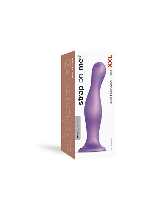 Strap-On-Me - Dildo Plug Curvy Size XXL - Metallic Purple - UABDSM
