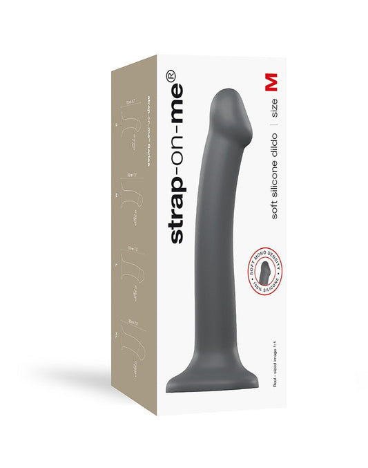 Strap-on-Me Mono Density Dildo Grey M - UABDSM