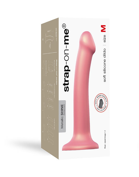 Strap-on-Me Mono Density Dildo Pink Metallic M - UABDSM