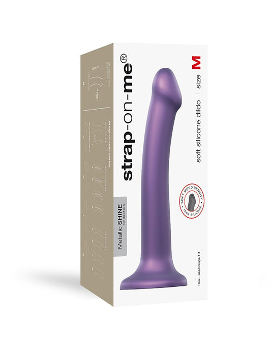 Strap-on-Me Mono Density Dildo Purple Metallic M - UABDSM