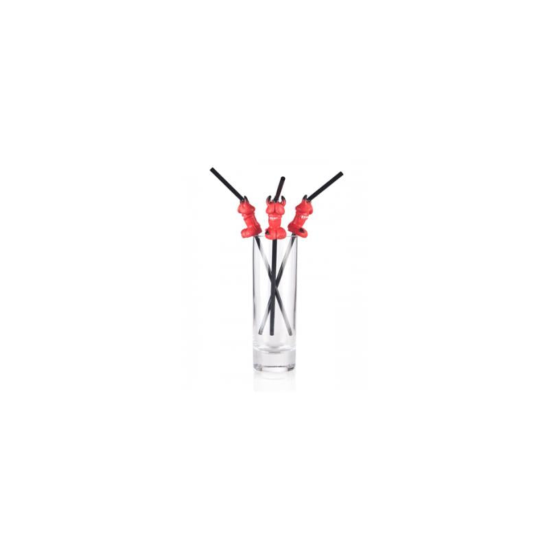 Straws with Devil Shaped Penis Pack of 50 - UABDSM
