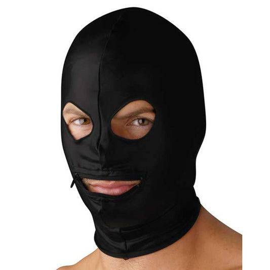Spandex Zipper Mouth Hood with Eye Holes Spandex Zipper Mouth Hood with Eye Holes - UABDSM