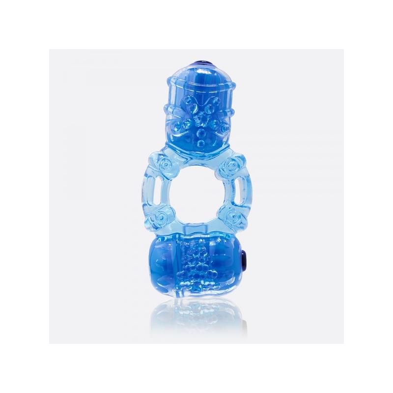 The Big O 2 Double Vibrating Pleasure Ring Blue - UABDSM