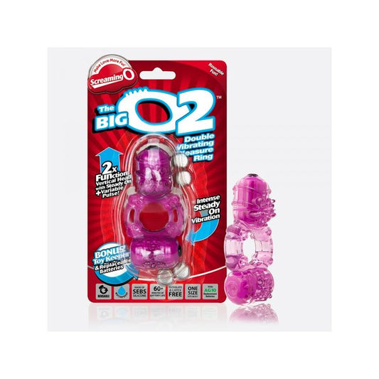 The Big O 2 Double Vibrating Pleasure Ring Purple The Big O 2 Double Vibrating Pleasure Ring Purple - UABDSM