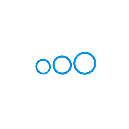 Three Size Cock Ring Set - Blue Three Size Cock Ring Set - Blue - UABDSM