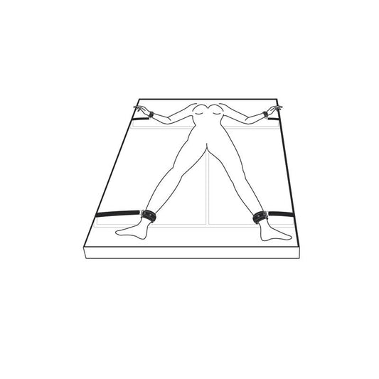 Under Mattress Restraint Set Black - UABDSM