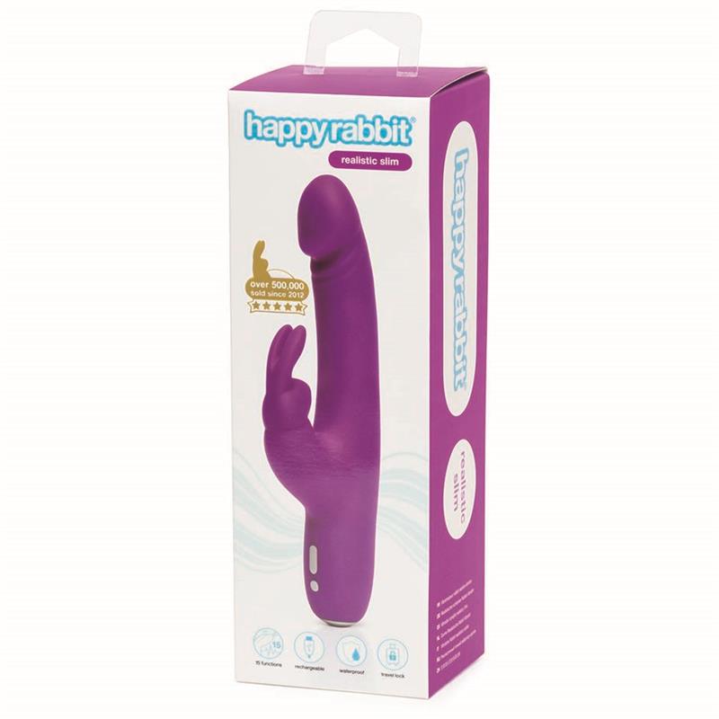 Vibe Slimline Realistic USB Purple - UABDSM