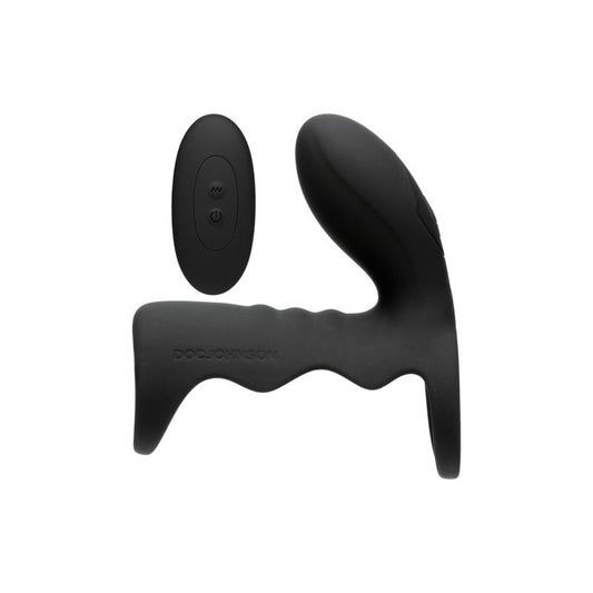 Vibrating Cock Cage with Wireless Remote Black - UABDSM