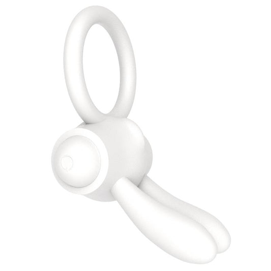 Vibrating Cockring Power Clit White - UABDSM