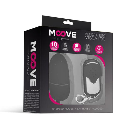 Vibrating Egg with Remote Control Medium Size Black - UABDSM
