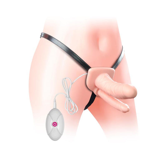 Vibrating Unisex Hollow Double Strap On Vibrating Unisex Hollow Double Strap On - UABDSM