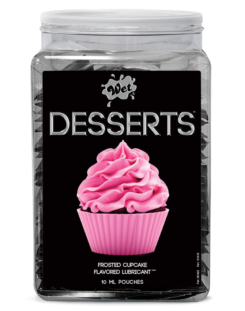 WET Desserts Frosted Cupcake 144 X 10ml. Pouch In Counter Bowl Display - UABDSM