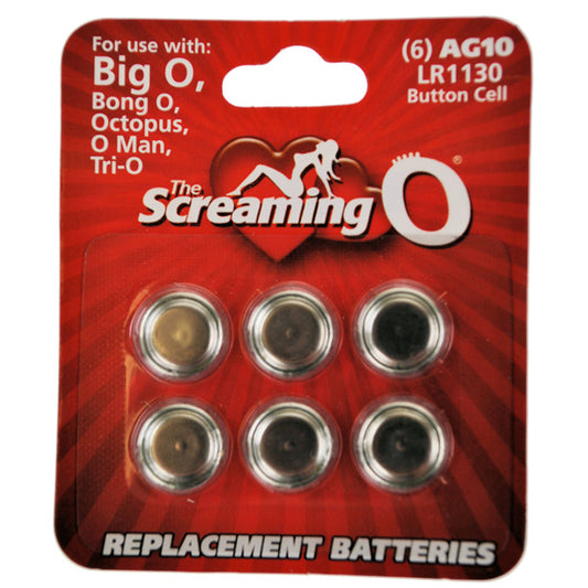 Screaming O Card of 6 x AG10 batteries (LR1130) - UABDSM