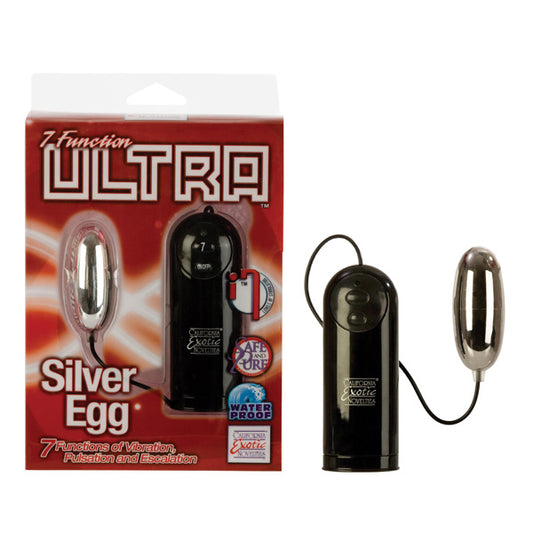 7 Function Ultra Vibrating Silver Egg - UABDSM