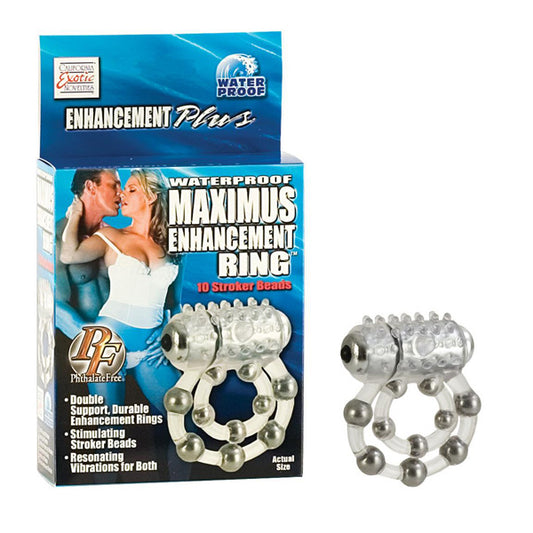 Waterproof Maximus Enhancement Ring - 10 Stroker Beads - UABDSM