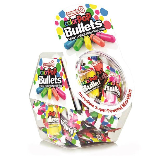 Screaming O Colour Pop Bullet in Candy Bowl Dispenser (40) - UABDSM