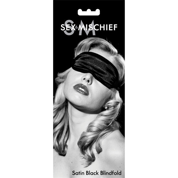 S&M Satin Blindfold - Black - UABDSM