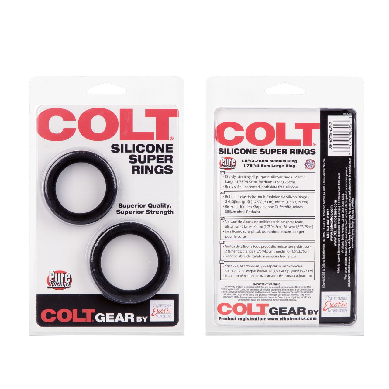 COLT Silicone Super Rings - Black - UABDSM