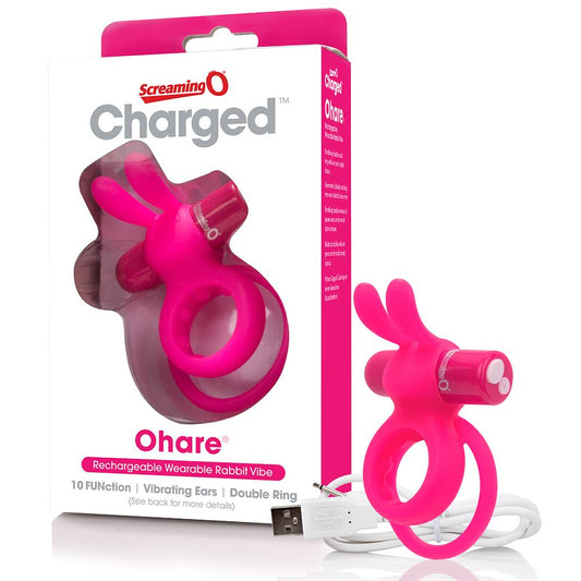 Screaming O Charged Ohare Vibrating Cock Ring- Pink - UABDSM