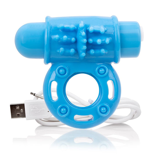 Screaming O Charged OWow Vibrating Cock Ring - Blue - UABDSM