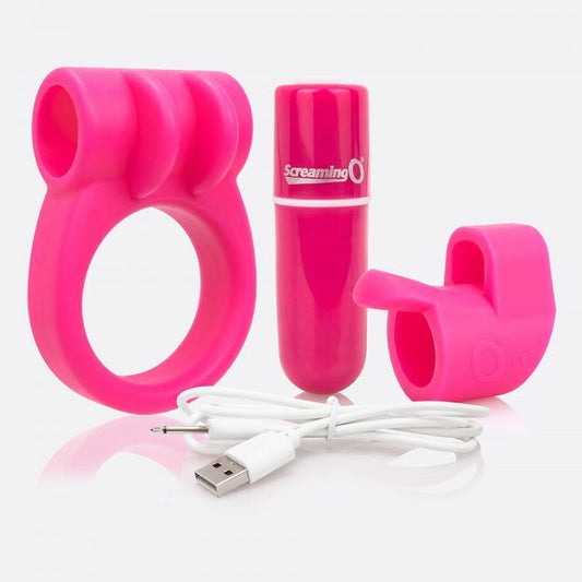 Screaming O Charged CombO Kit - Pink - UABDSM