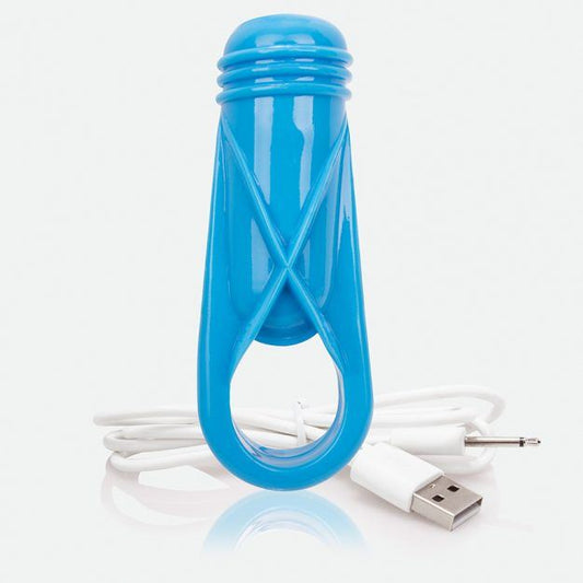 Screaming O Charged OYeah! Plus Rechargeable Vibe Ring - Blue - UABDSM
