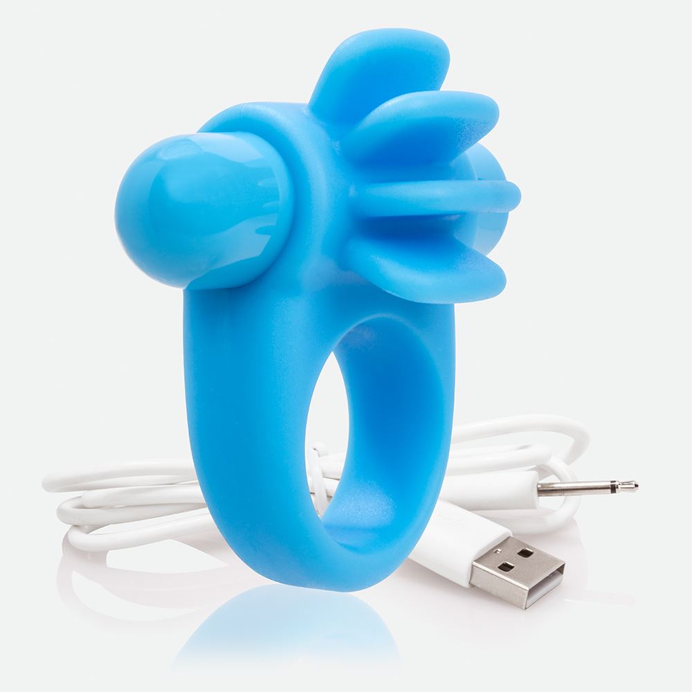 Screaming O Charged Skooch Rechargeable Vibrating Ring - Blue - UABDSM