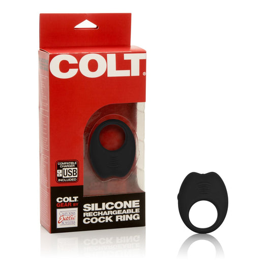 COLT Silicone Rechargeable Cock Ring - Black - UABDSM